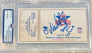 Wade Boggs signed & Inscribed 1985 All  Star Ticket PSA/DNA GEM 10 Autograph - Picture 1 of 4