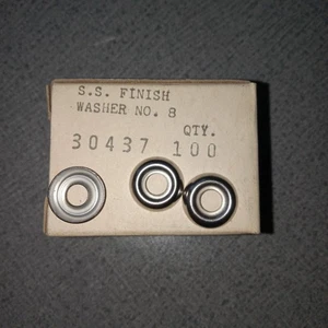 100 Qty #8 Stainless Steel Countersunk Finish Washers SS Finishing Cup - Picture 1 of 2