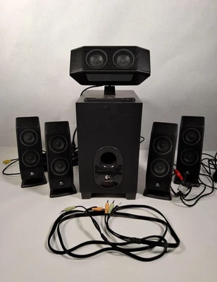 Logitech X-540 5.1 Surround Sound Lautsprecher Subwoofer Satellit - Bild 1 von 4
