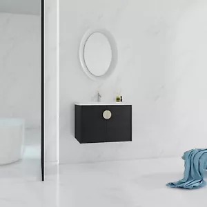 28 Inch Soft Close Doors Bathroom Vanity With Sink, For Small Bathroom - Picture 1 of 9