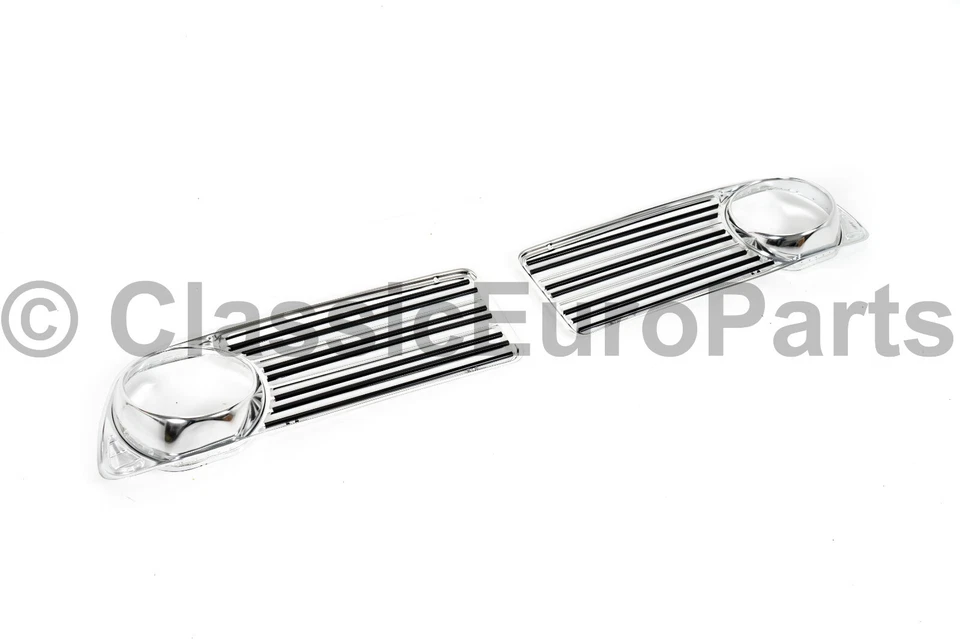 Faro cromo aluminio parrilla con juego de molduras negro para BMW E10 principios de 1602 2002 tii Foto 1 de 4