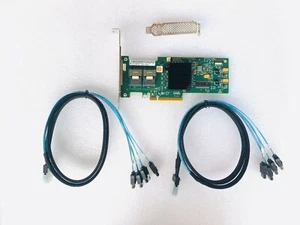 LSI 6Gbps SAS HBA 9200-8I IT Mode ZFS FreeNAS unRAID + 2*SFF-8087 SATA US - Picture 1 of 4