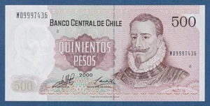 CHILE -- 500 PESOS ( 2000 ) -- UNC -- PICK 153e . - Imagen 1 de 2