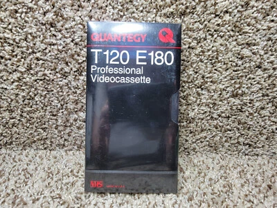 NEW Sealed Quantegy Professional Videocassette VHS Blank Tape CCTV T-120 E-180 - Image 1 of 4