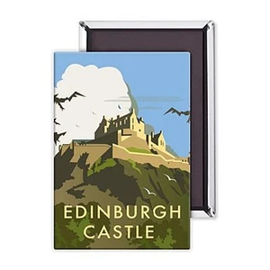 Edinburgh Castle (by Dave Thompson) fridge magnet   (se) - Picture 1 of 1