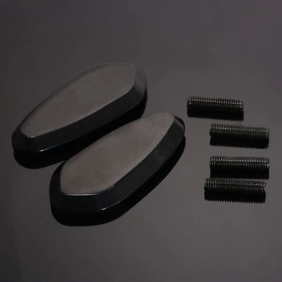 1 par de placas de base pretas espelho bloco fora para Yamaha YZF-R1 2000-2006 2004 2005 - Imagem 1 de 4