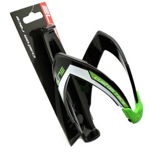 New Elite Custom Race Cycling Water Bottle Cage,74mm, Black / Green