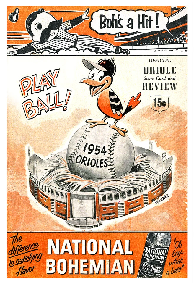Baltimore Orioles - 1954 Program poster print - Image 1 of 1