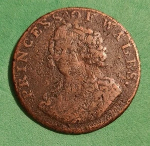 1795 Half Penny Token Princess of Wales #290c - Bild 1 von 2