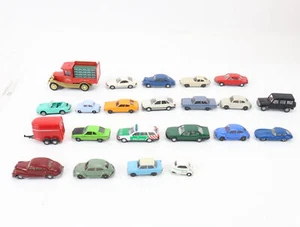 E1841 Wiking u.a. H0 21x Modellauto PKW Volkswagen Trabant NSU MB + Anhänger - Bild 1 von 3