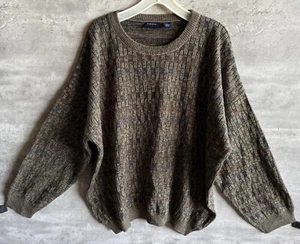 Vintage 1990s Harbor Bay Brown Acrylic Textured Sweater Size 5XB - Picture 1 of 6