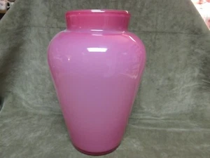 Fenton Art Glass anni 80 collezione quarzo rosa intenditore vuoto secondo vaso LG - Foto 1 di 4