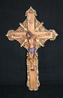 Mid Century MCM Keramik Kreuz Kruzifix Christ Jesus Christus 11,5 groß-G6