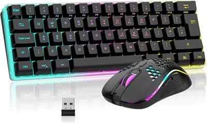 RedThunder K62 Wireless 60% RGB Gaming Keyboard and Mouse Combo - QWERTY Layout - Afbeelding 1 van 8