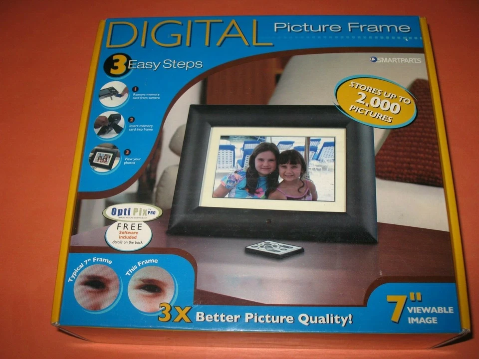 Smartparts #SP70D Digital Picture Frame High Resolution 7" LCD Display, 2000 PIC - Image 1 of 3