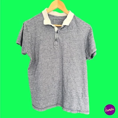 Camisa polo para mujer FIRETRAP, cuello en contraste, patrón de triángulo, gris, UK XL Foto 1 de 4