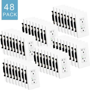 GFI GFCI Toma 20 Amp Indicador LED Receptáculo Resistente a Manipulaciones Climáticas Paquete de 48 - Imagen 1 de 14