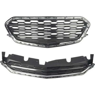 Chrome Front Bumper Grill Upper Lower Grille Kit For 2016 2017 Chevrolet Equinox — 第 1/4 张图片