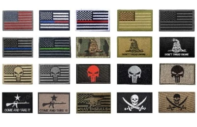 USA Flag Patch 3''X 2'' Hook & Loop Military Tactical Patriotic For Hat Bag Vest - Image 1 of 4