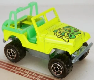 Majorette #244/290 Jeep serie CJ 4x4 verde limo con barra antivuelco escala 1:54 - Imagen 1 de 2