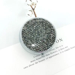 Refillable Round Pill Cases Sealed Mini Storage Box Sparkling Pill Box Travel - Imagen 1 de 17