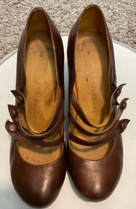 Jeffrey Campbell Triple 2 braune Leder Mary Jane Heels 8,5M - Bild 1 von 4