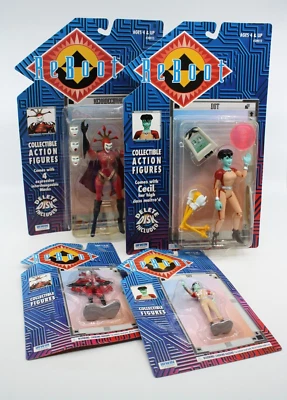 Lote de 4 figuras hexadecimales y puntos de anime ReBoot Irwin Toys 1995 nuevas en tarjetas Foto 1 de 4