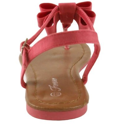 Nuevo Mujer Zapatos Sandalia Plana Gamuza Como T Correa Arco Verano Informal Coral Foto 1 de 4