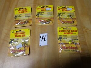 5 packs northland butterfly blade rig Gold Shiner slow trolling size #1     H