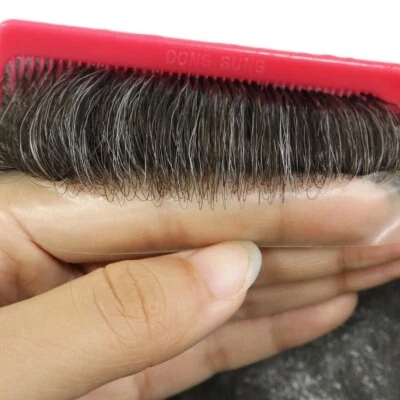 Sistema de reemplazo de cabello humano para hombre Toupee piel ultra delgada 0,02 mm postizos #240 Foto 1 de 4