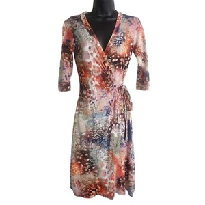 Salaam Wickelkleid Damen XS 3/4 Arm Mehrfarbig V-Ausschnitt Karriere Freizeit - Bild 1 von 7