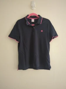 Brooks Brothers 346 Women’s Sz XL Polo Shirt navy blue pink logo Original Fit - Picture 1 of 4