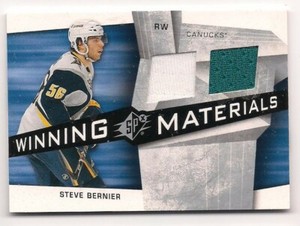 Steve Bernier 08-09 Upper Deck SPx Winning Materials Dual Game Jersey