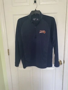EUC Mens Antigua NFL Chicago Bears 100tg Anniversary Edition Blue Quarterzip L - Picture 1 of 4
