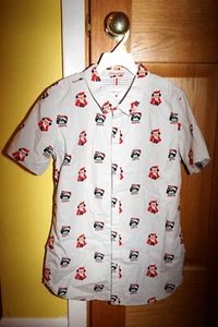Boys Christmas Gamer Button Shirt Sz 13/14 - Picture 1 of 2