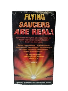 Flying Saucers Are Real VHS 2000 Volumes 1 & 2 Aliens Stanton T Friedman New - Picture 1 of 5