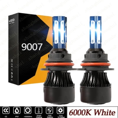 For Ford F-150 F-250 F-350 Super Duty 9007 3-Sides LED Headlight Bulbs Kit 6000K Foto 1 de 4