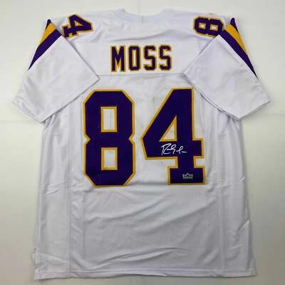 Camiseta masculina reimpressão branca fac-símile autografada Randy Moss Minnesota tamanho GG - Imagem 1 de 4