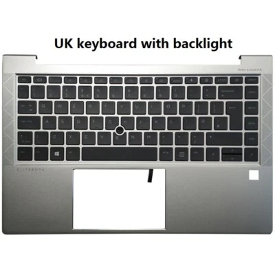 Laptop UK keyboard NEW FOR HP EliteBook 745 840 G7 840 G8 Upper Palmrest cover - Image 1 of 4
