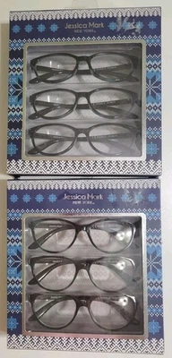  Gafas de lectura Jessica Mark New York Lupa +1,50 marcos negros 6 pares Foto 1 de 4