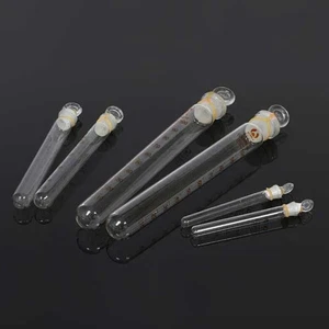 5ml - 100ml Round-bottomed Transparent graduated Glass Tubes Chemistry Glassware - Picture 1 of 17