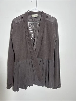 Saturday Sunday Anthropologie Cárdigan Grande Bordado Suéter Boho Foto 1 de 4