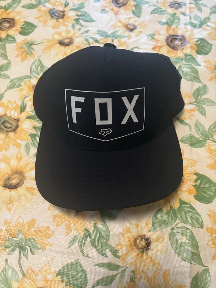 FOX HOMBRES ADULTOS GORRA INSIGNIA NEGRA MOTOCROSS PATÍN AJUSTE A PRESIÓN PICO PLANO TRUE DRI Foto 1 de 4