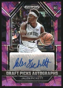 2023-24 Pan Prizm Draft Picks Autographs Prizms Purple Ice #8 Jalen Pickett/99 - Picture 1 of 2