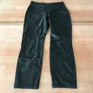 Spanx Faux Leather Ankle Skinny Pants Women S Black Mid Rise Pocket Sculpting - Picture 1 of 14
