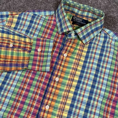 Polo Ralph Lauren Shirt Mens XL Multi Color L/S Button Down Up Oxford Regent - Image 1 of 4