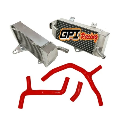 Radiador y manguera de aluminio para Honda CRF450 CRF450R CRF 450 F 2009-2012 2010 2011 Foto 1 de 4
