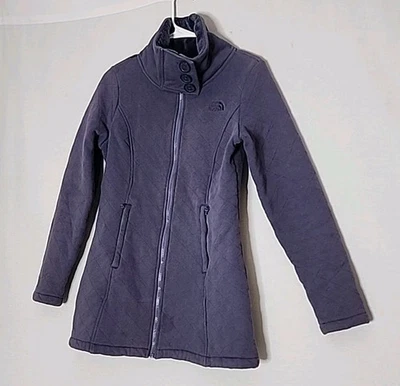 Chaqueta Acolchada The North Face Caroluna Forrada de Vellón Púrpura Cremallera Completa Abrigo S/P Foto 1 de 4
