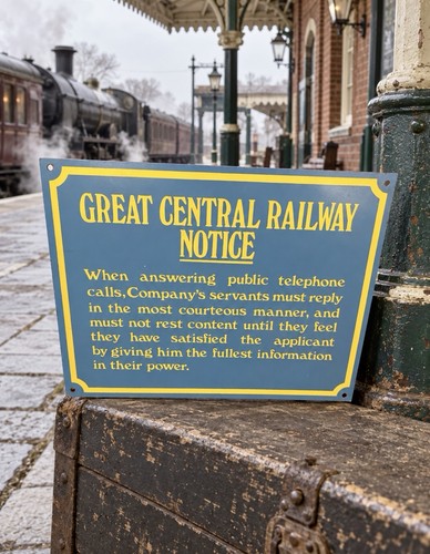 Railway Enamelled Notice Sign,Great Central Railway Sign (FREE POSTAGE ...