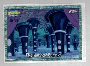 2025 Topps Chrome Spongebob Squarepants FlowerCloud Refractor #/75 Horned Forest - Picture 1 of 2